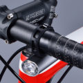 D.Light CG-126P in black color bright and lightweight bicycle headlight mounts upside down a handlebar