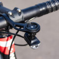 D.Light CG-217P in black color rechargeable bicycle front light mounts upside down on a out front bike bracket