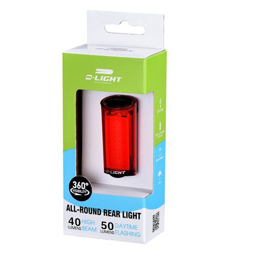 D.Light CG-126R all-round lighting bicycle rear light in box
