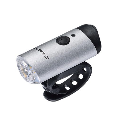 D.Light CG-128P in silver color with ambient light sensing aluminum alloy body bicycle headlight