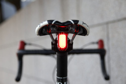 D.Light CG-217R rechargeable bicycle rear light mount under the saddle on a bike
